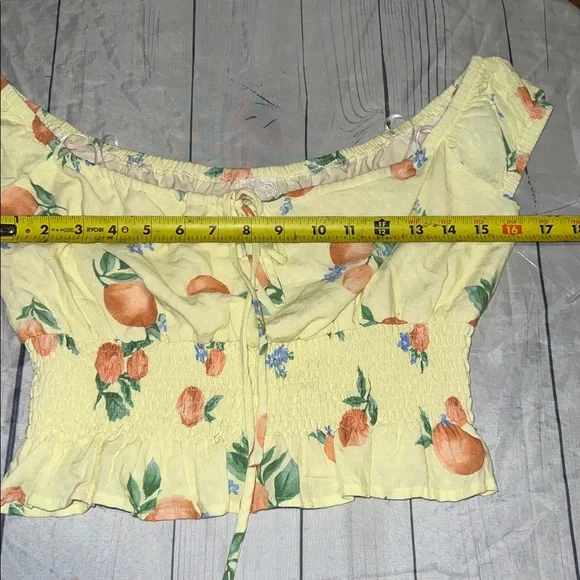 Sadie & Sage peaches crop top size small NWOT - Picture 5 of 9